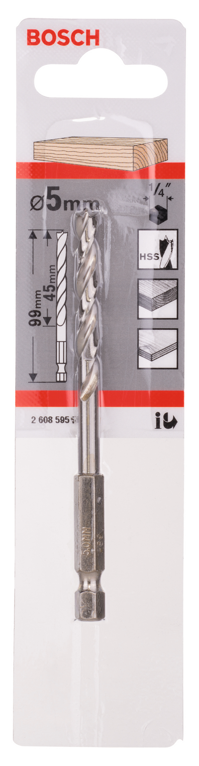 TRÄBORR 1/4 6K  5X98.5 BITSFÄSTE BOSCH