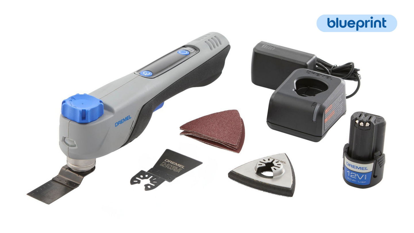 Akkumonitoimityökalu Dremel Blueprint MM12V-S1M 12V 1x2,0Ah 9-os. tarvikesarja