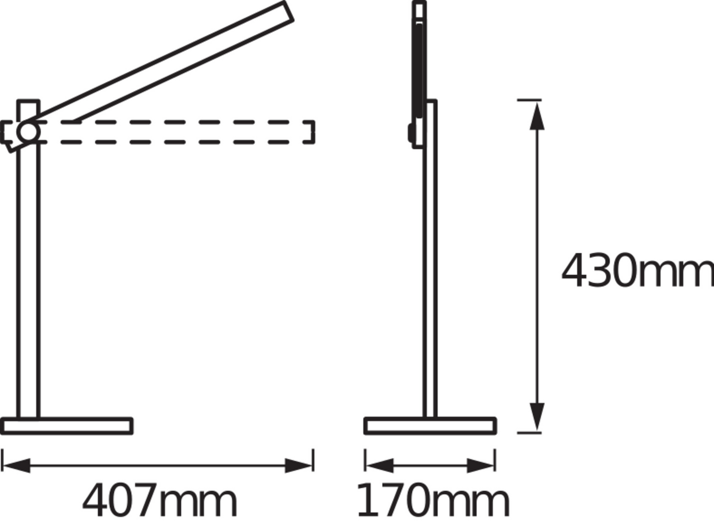 Pöytävalaisin OSRAM Panan Aluminium 310lm 3000-6500K DIM musta
