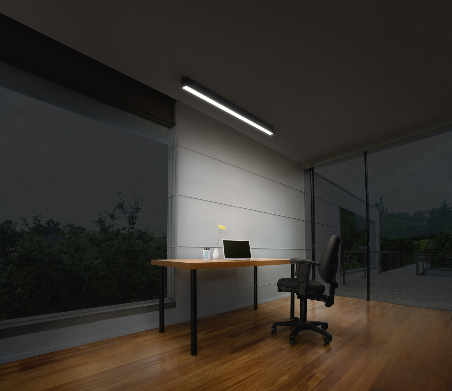 Kattovalaisin OSRAM Office Line Cuboid 30W 3100lm 4000K DIM musta