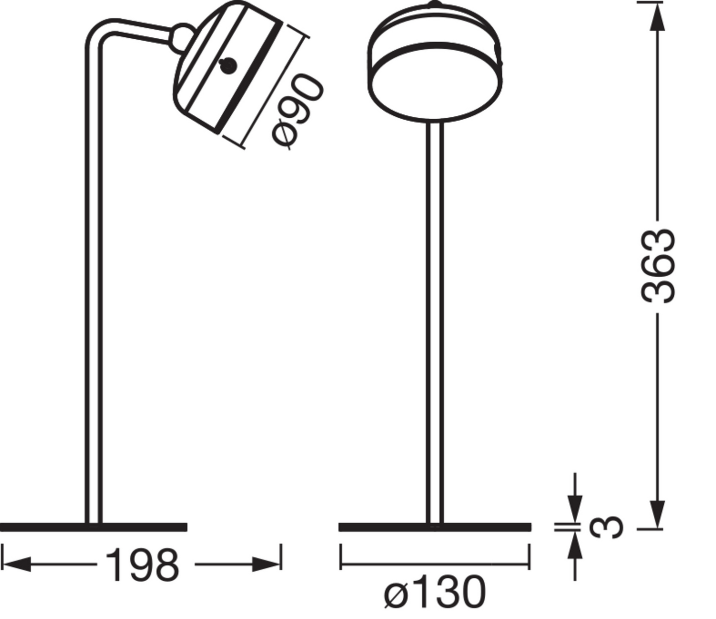 Klipsivalaisin OSRAM Decor Helper 100lm 3000K DIM USB-ladattava musta