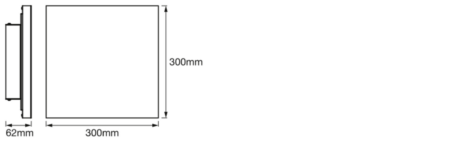 Kattovalaisin OSRAM SMART+ Matter Planon Frameless 1600lm TW 300x300mm