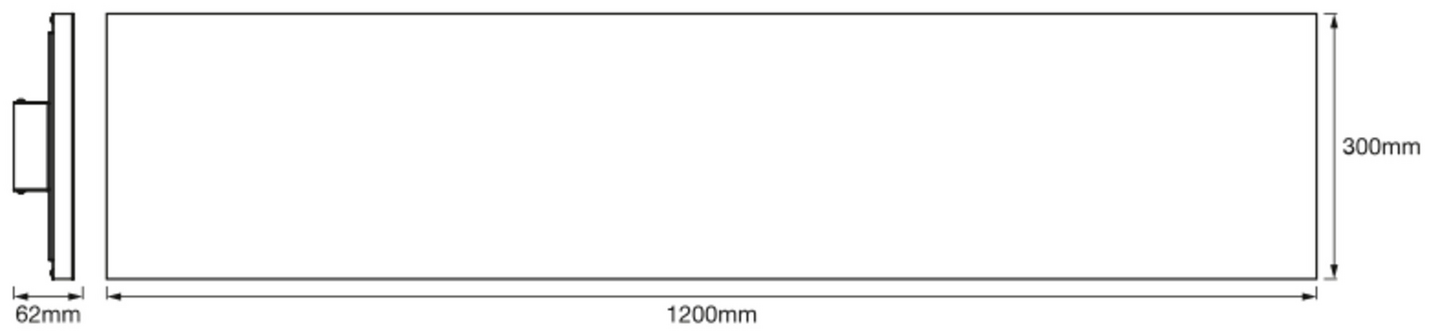Kattovalaisin OSRAM SMART+ Matter Planon Frameless 3400lm TW 1200x300mm