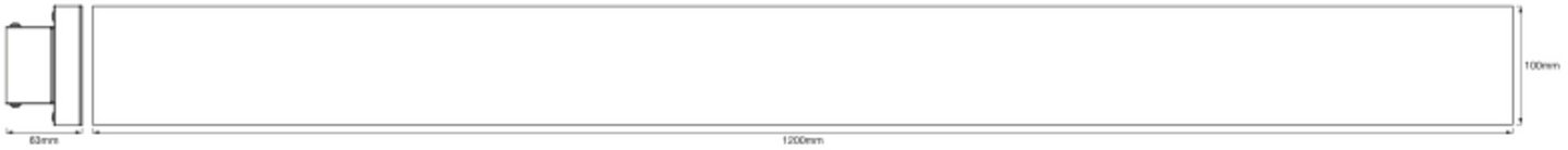 Kattovalaisin OSRAM SMART+ Matter Planon Frameless 2500lm TW 1200x100mm
