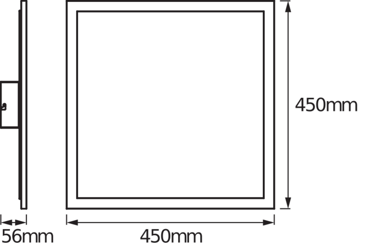 Kattovalaisin OSRAM SMART+ Matter Planon 2100lm RGBW 450x450mm