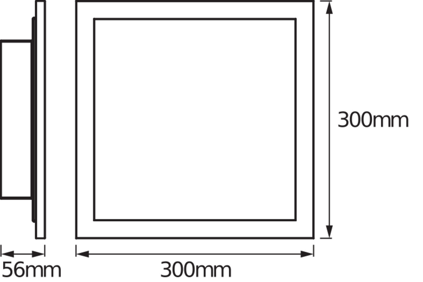 Kattovalaisin OSRAM SMART+ Matter Planon 1500lm TW 300x300mm