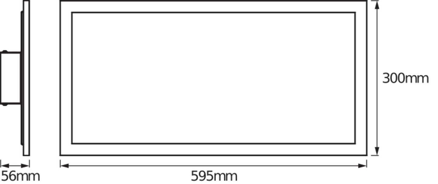 Kattovalaisin OSRAM SMART+ Matter Planon 1600lm TW 600x300mm
