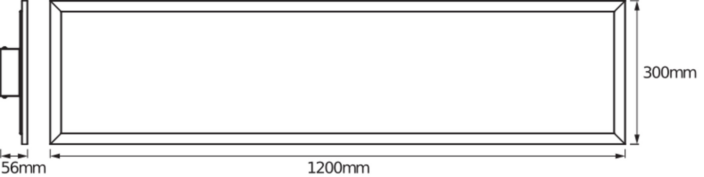 Kattovalaisin OSRAM SMART+ Matter Planon 2700lm TW 1200x300mm