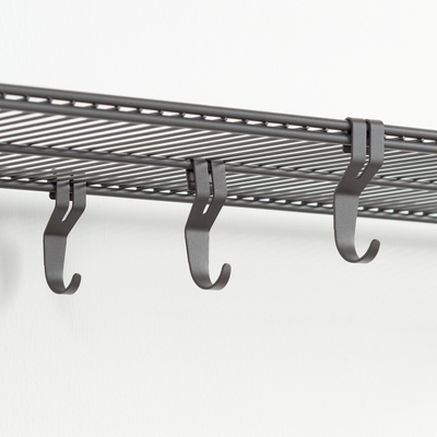 Hyllykoukku lankahyllyyn Elfa Garage+ mattegrey 6000141