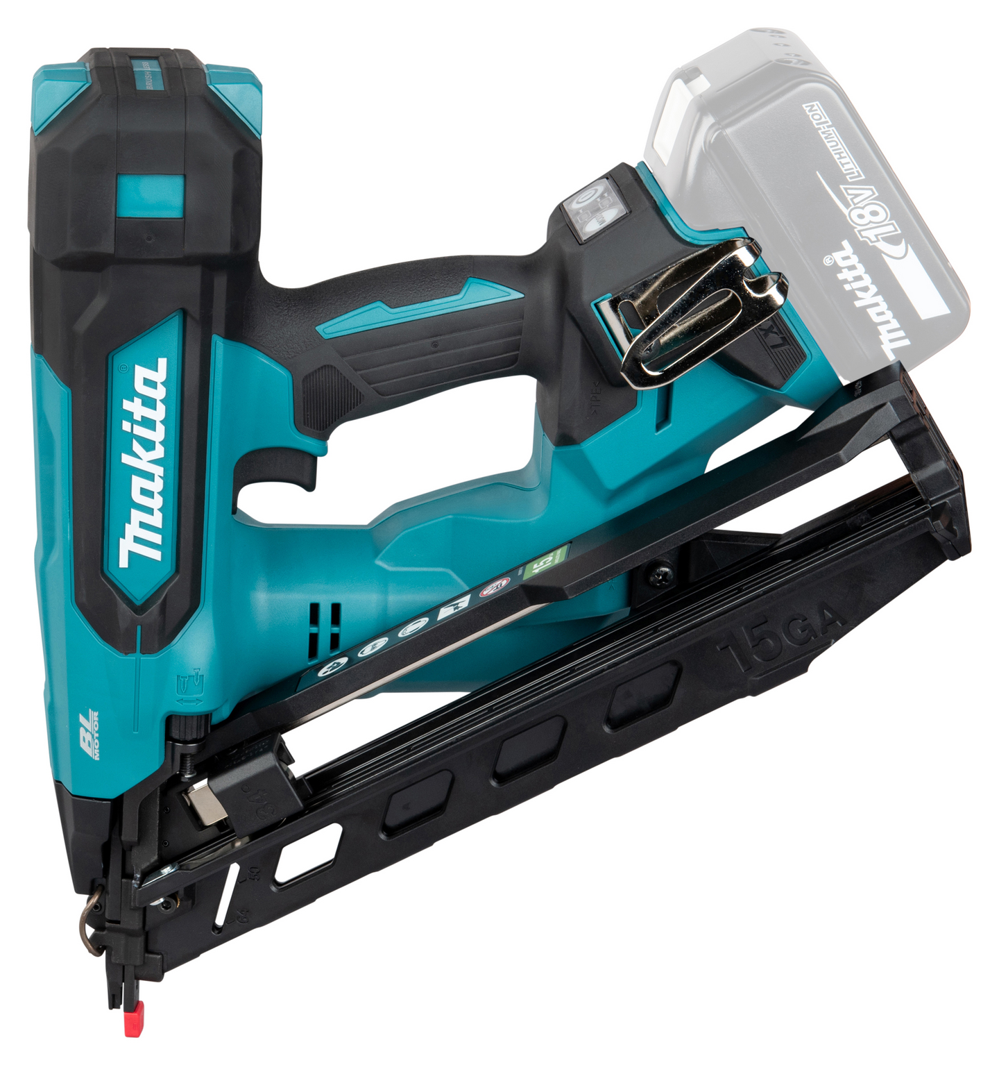 Viimeistelynaulain Makita DBN620ZJ 18V LXT 15Ga runkoversio
