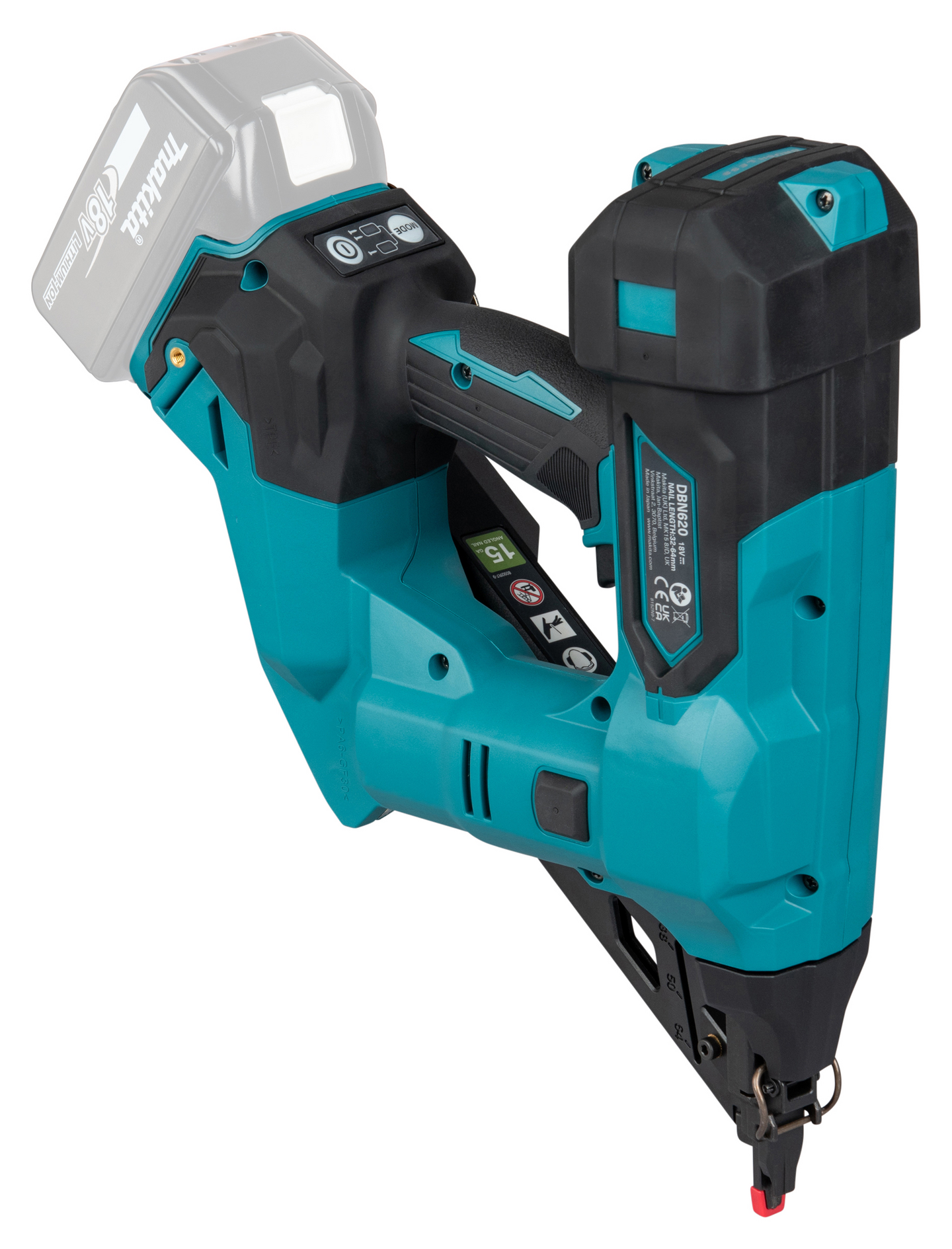 Viimeistelynaulain Makita DBN620ZJ 18V LXT 15Ga runkoversio
