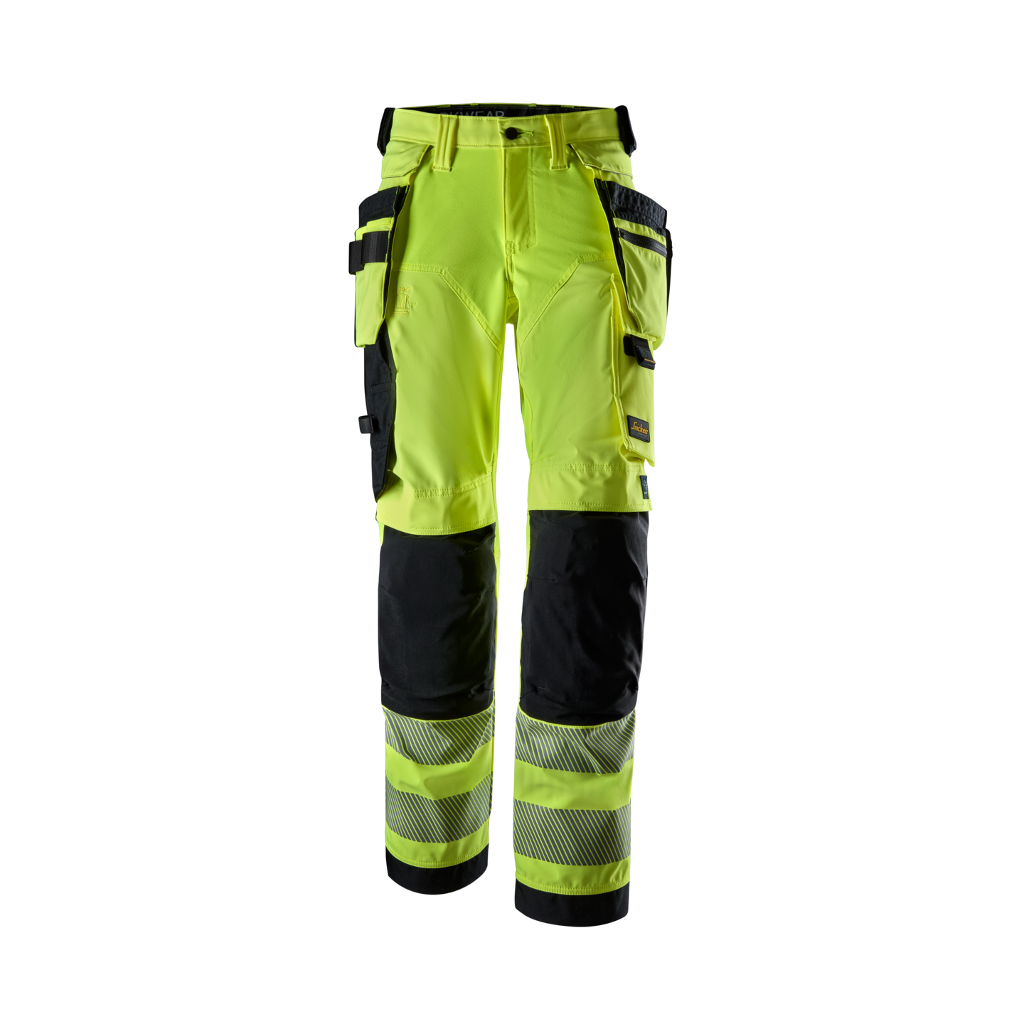 Housut Snickers stretch naisten Hi-Vis 6732-6604 keltainen koko 84