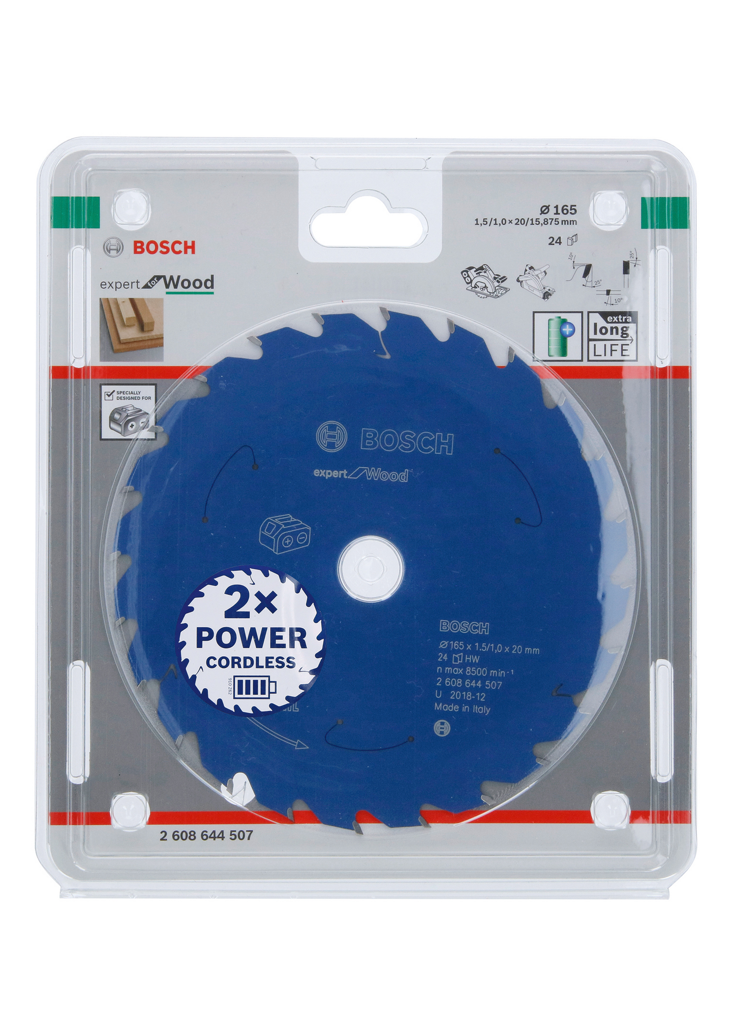 CIRKELSÅGKLINGA BOSCH EX ACCU TRÄ 165X20X1,5MM 24T
