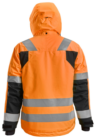 Talvitakki Snickers 1132-5504 Hi-Vis vedenpitävä oranssi/musta