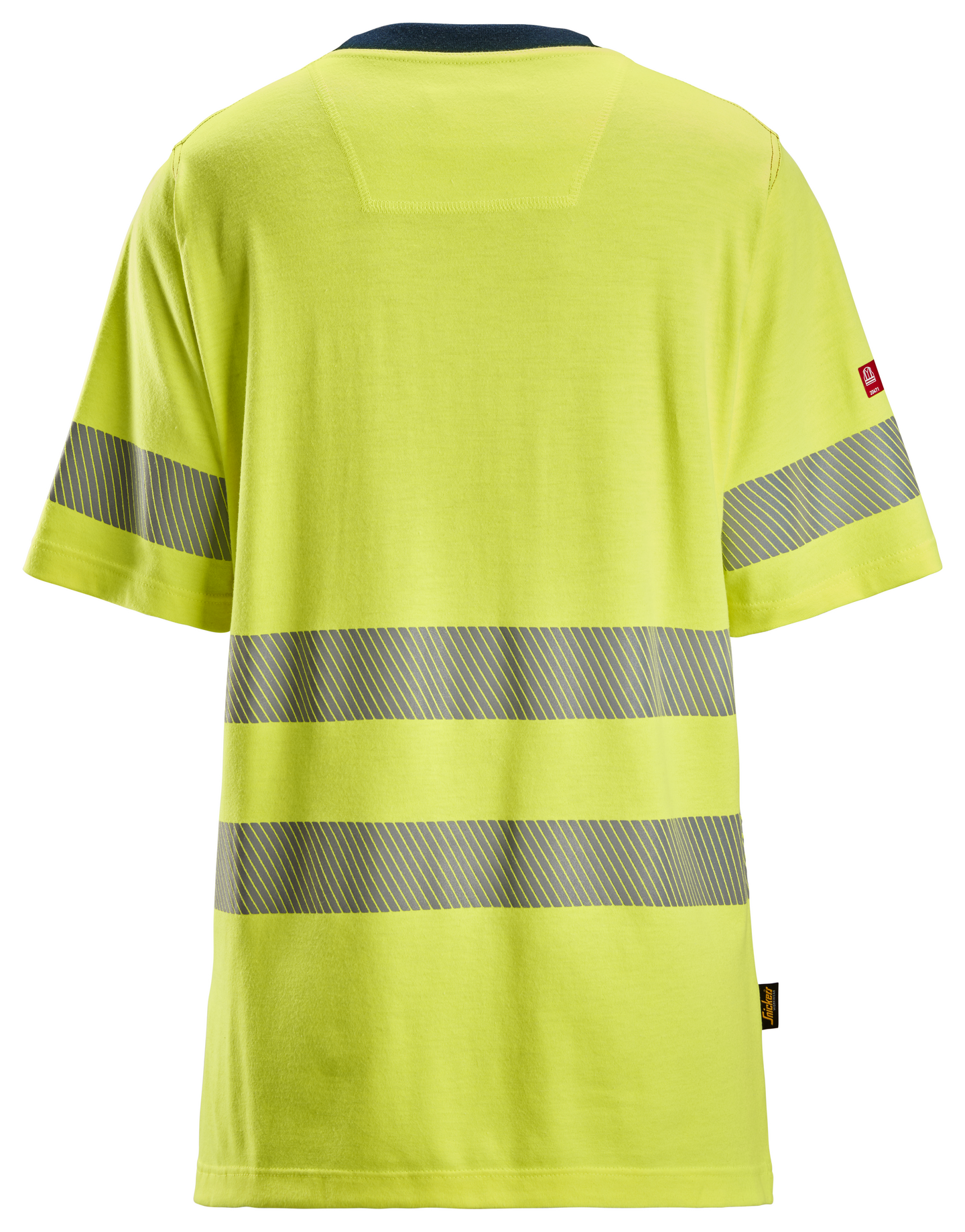 T-SHIRT DAM PW HV KL2 VARSELGUL/MARIN STL XS