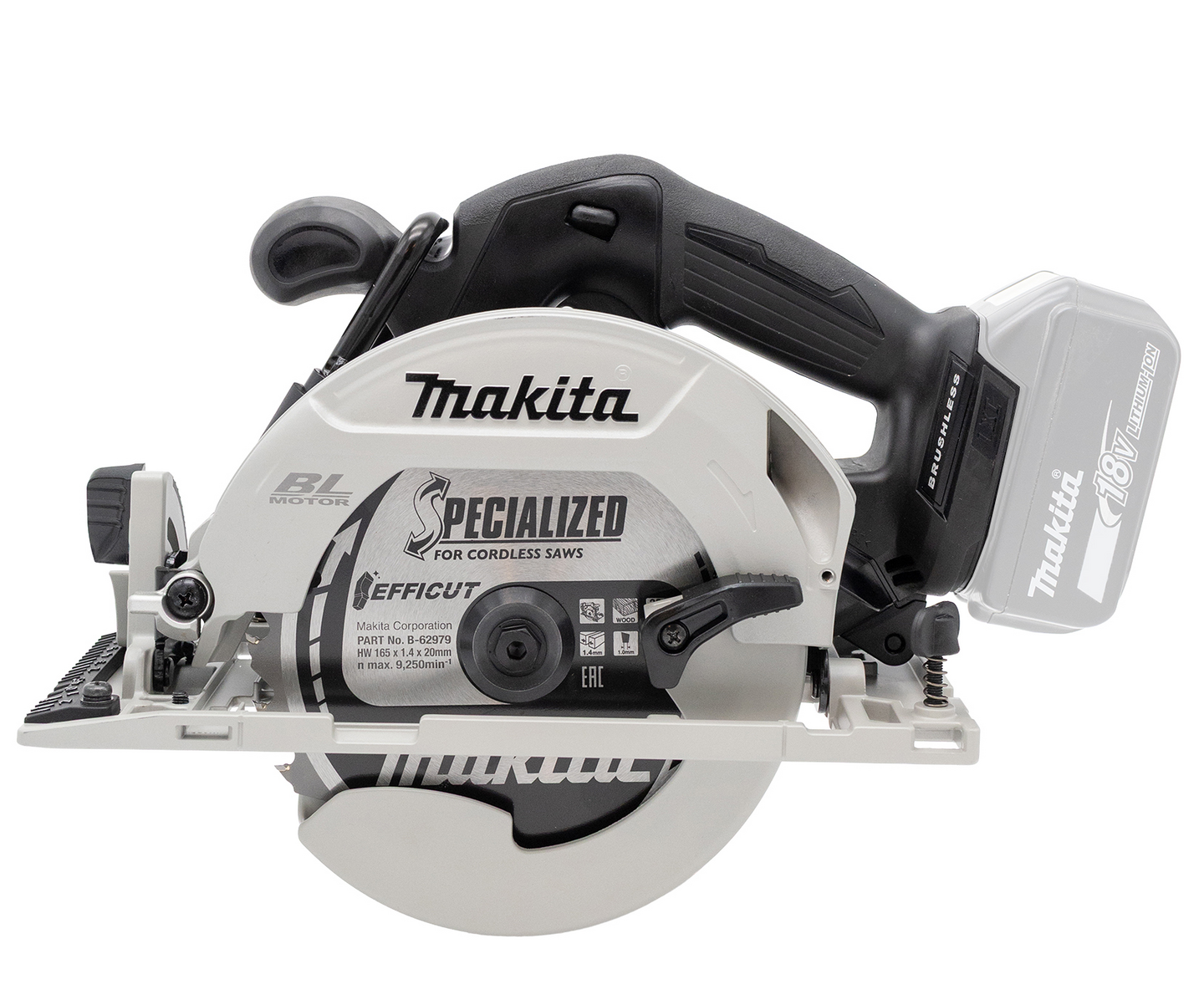 Akkupyörösaha Makita DHS680ZB 18V LXT musta runko