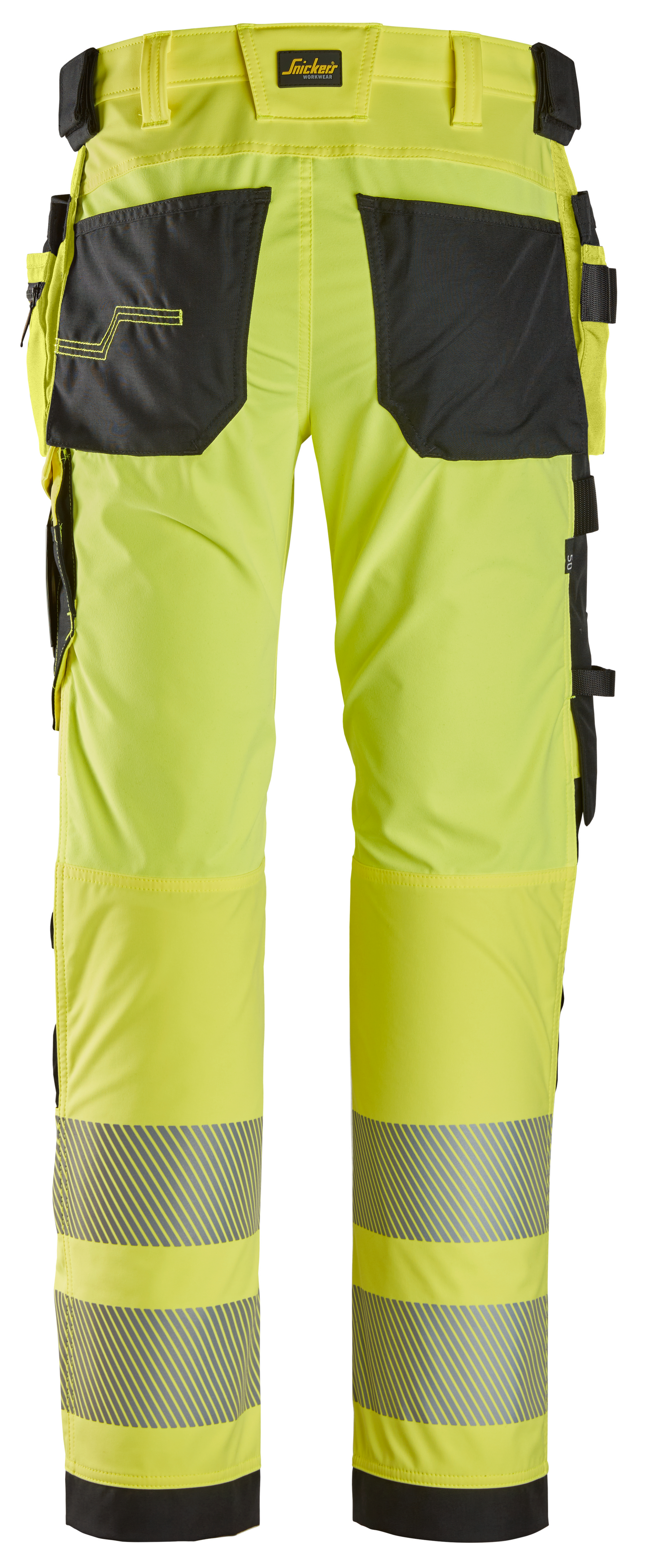 Housut Snickers Hi-Vis 6232-6604 4-way stretch keltainen-musta