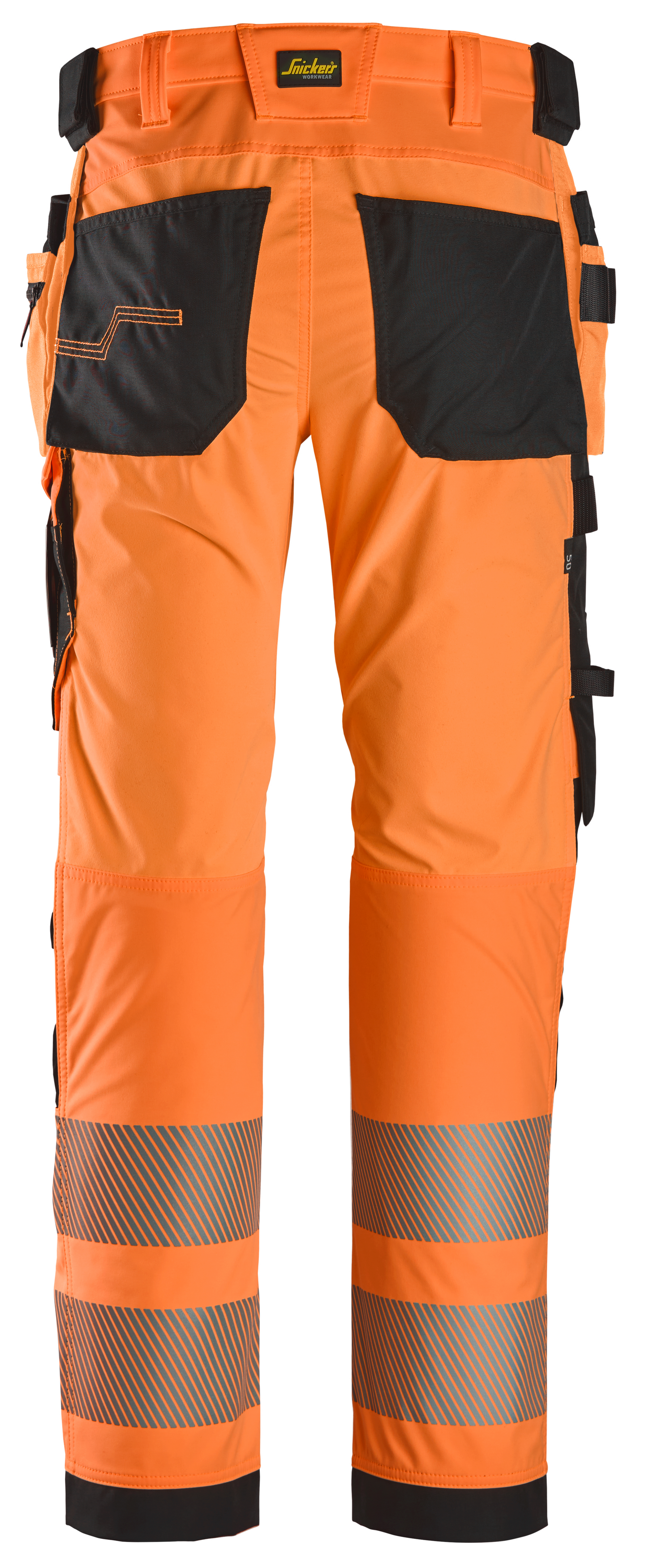 Housut Snickers Hi-Vis 6232-5504 4-way stretch oranssi-musta