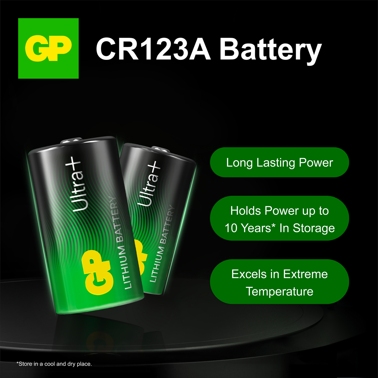 BATTERI ULTRA+ LITIUM CR123A 4PK