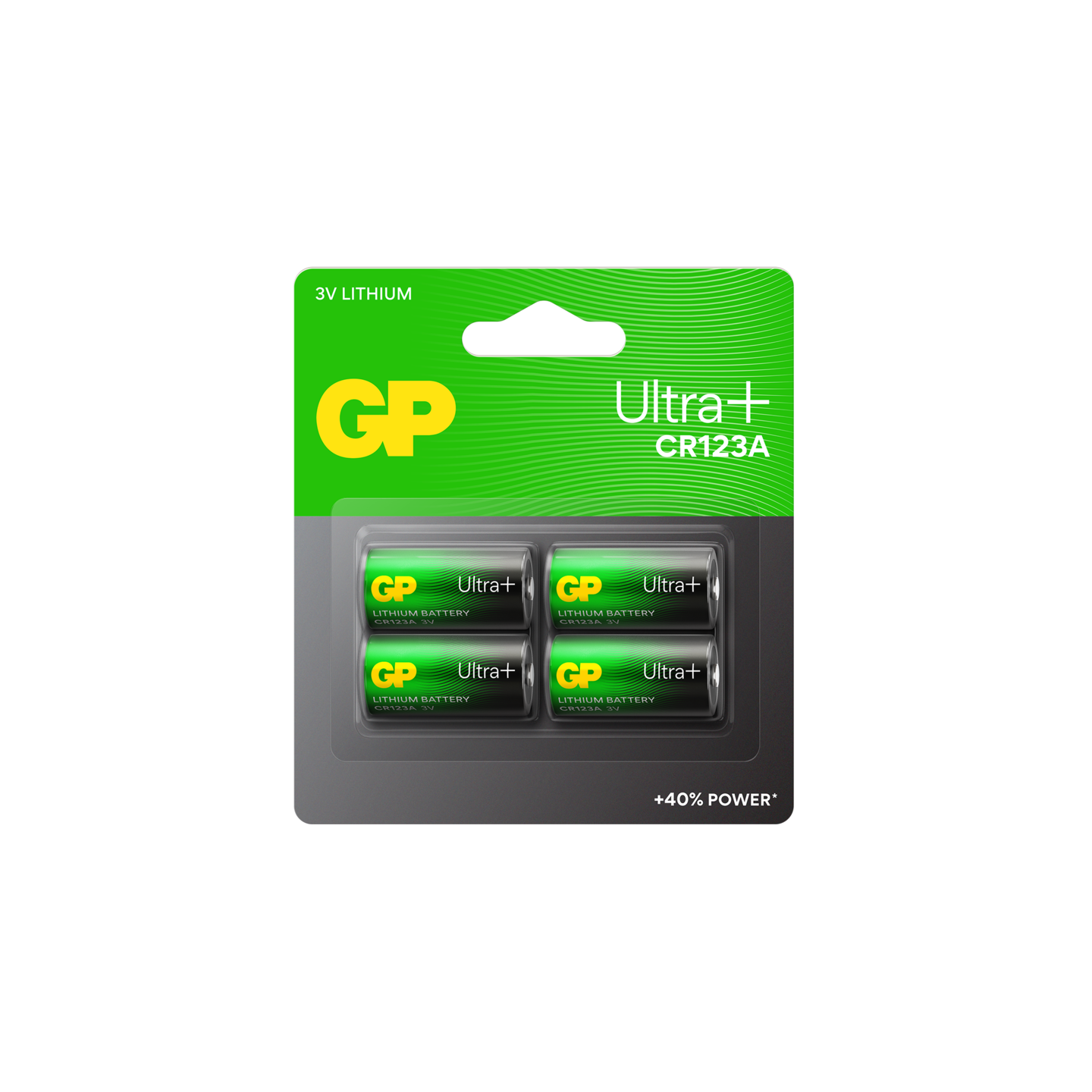BATTERI ULTRA+ LITIUM CR123A 4PK