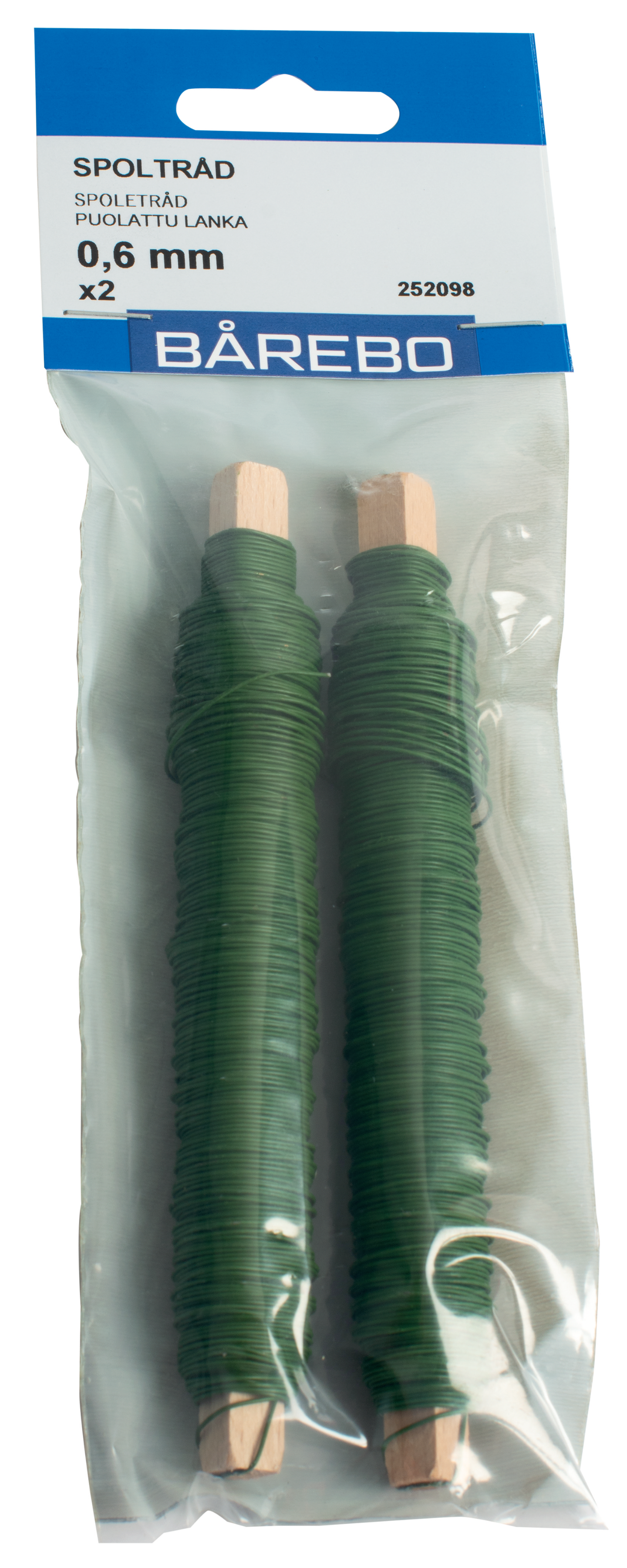 SPOLTRÅD GRÖN 0.6MM 2P