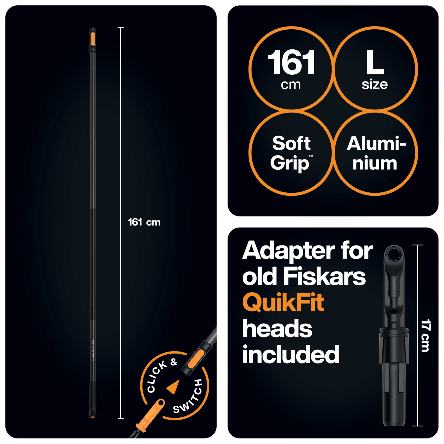 QuikFit to OneClick adapter, liitin Fiskars