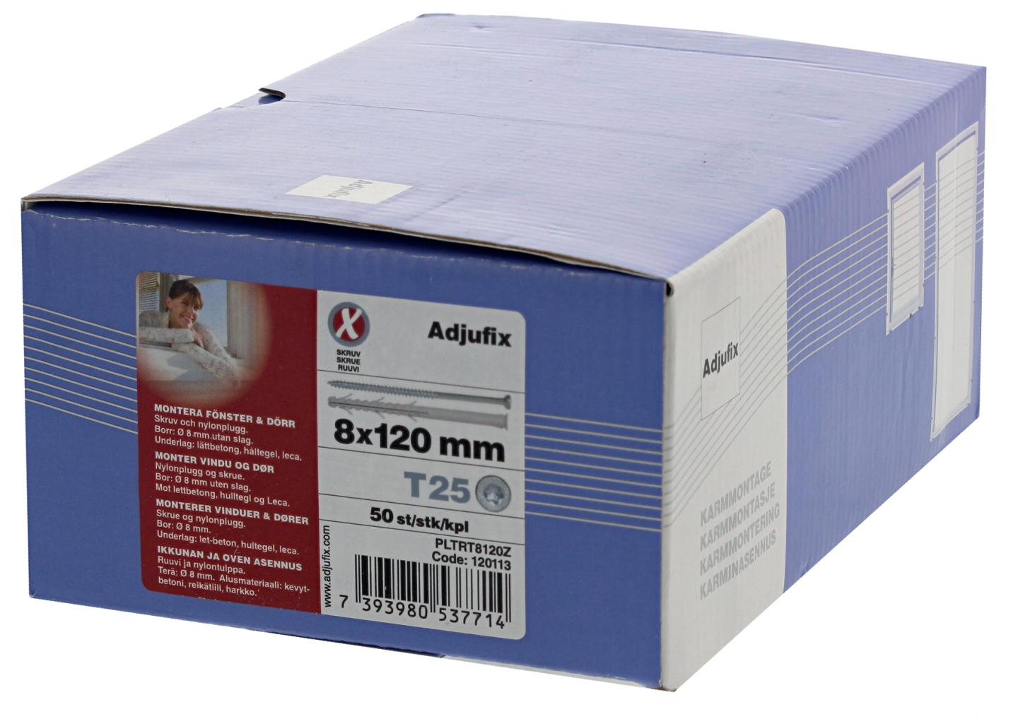 PLUGG/SKRUV ADJUFIX 8X120 50ST