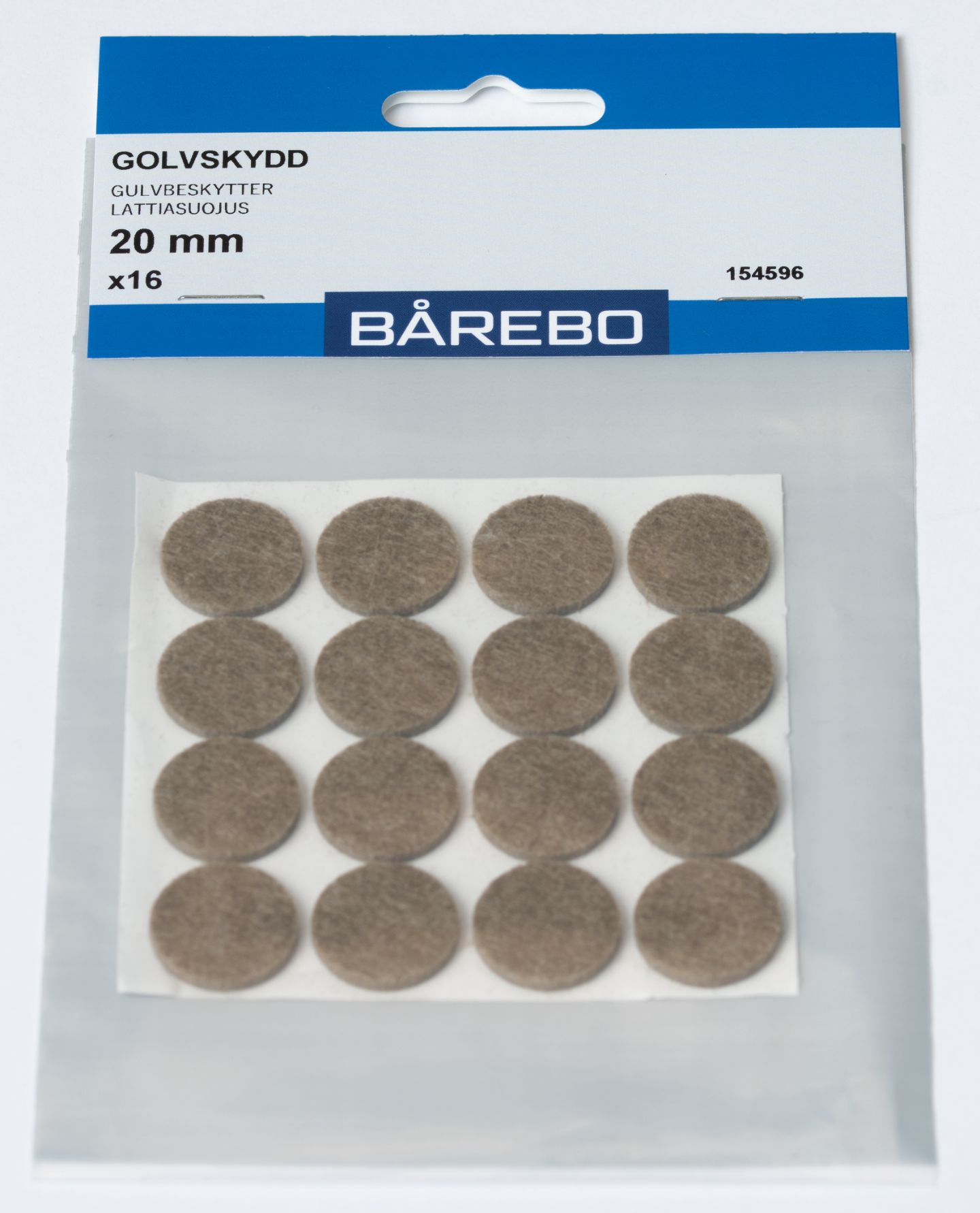 FILTTASS BÅREBO BRUN SJÄLVHÄ 20MM 16ST SB