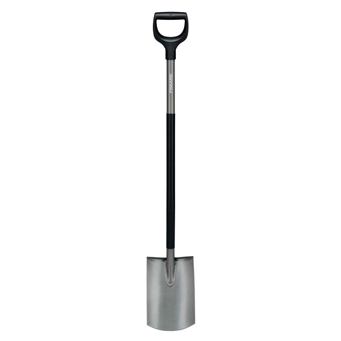 SPADE FISKARS ERGONOMIC HALVRUND GRÅ