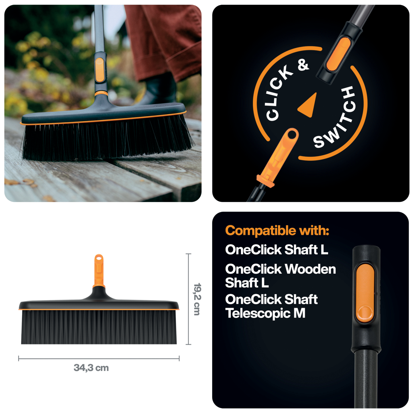 Terassiharja Fiskars OneClick