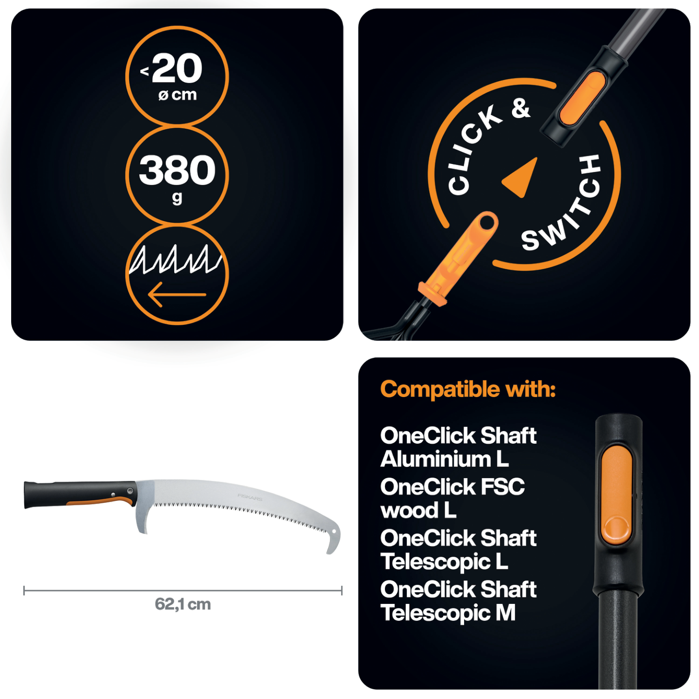 Kaareva saha Fiskars OneClick