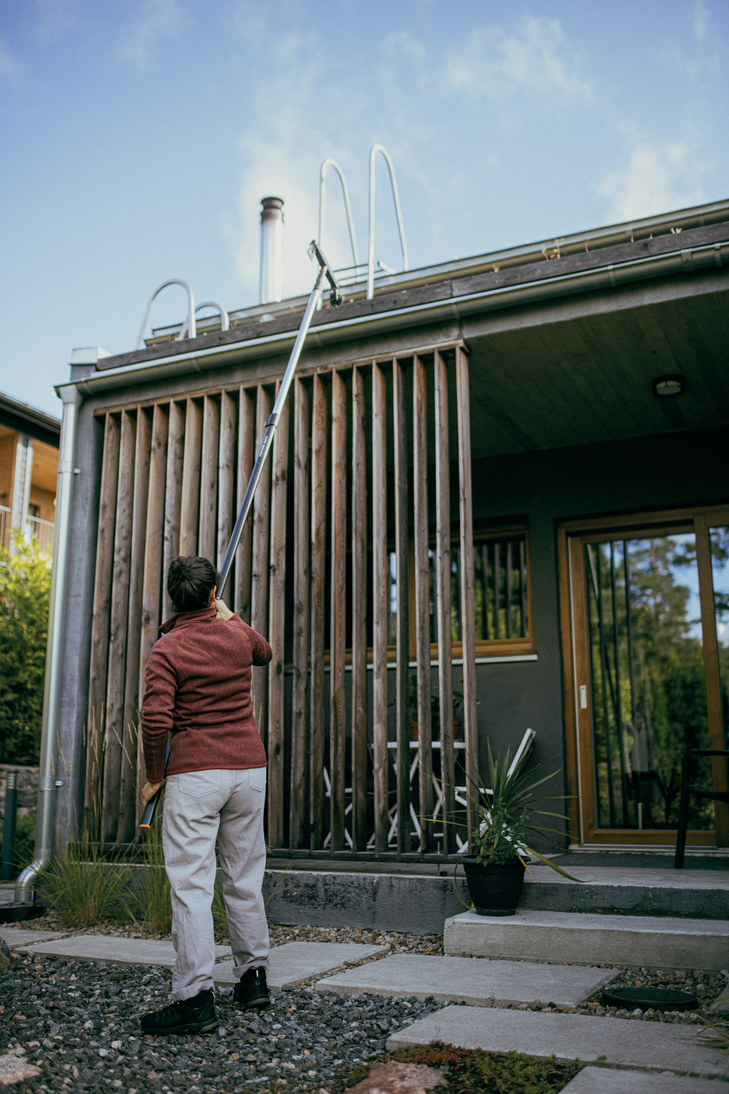 Räystäsk.puhd. + telesk.varsi L Fiskars OneClick