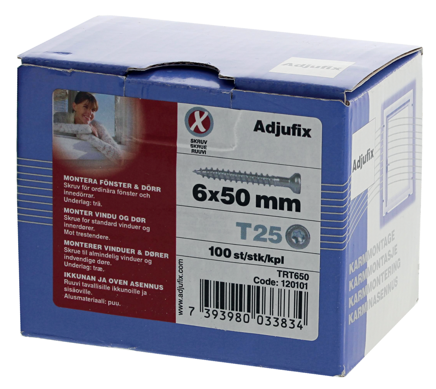 TRÄSKRUV ADJUFIX 6X50 100ST