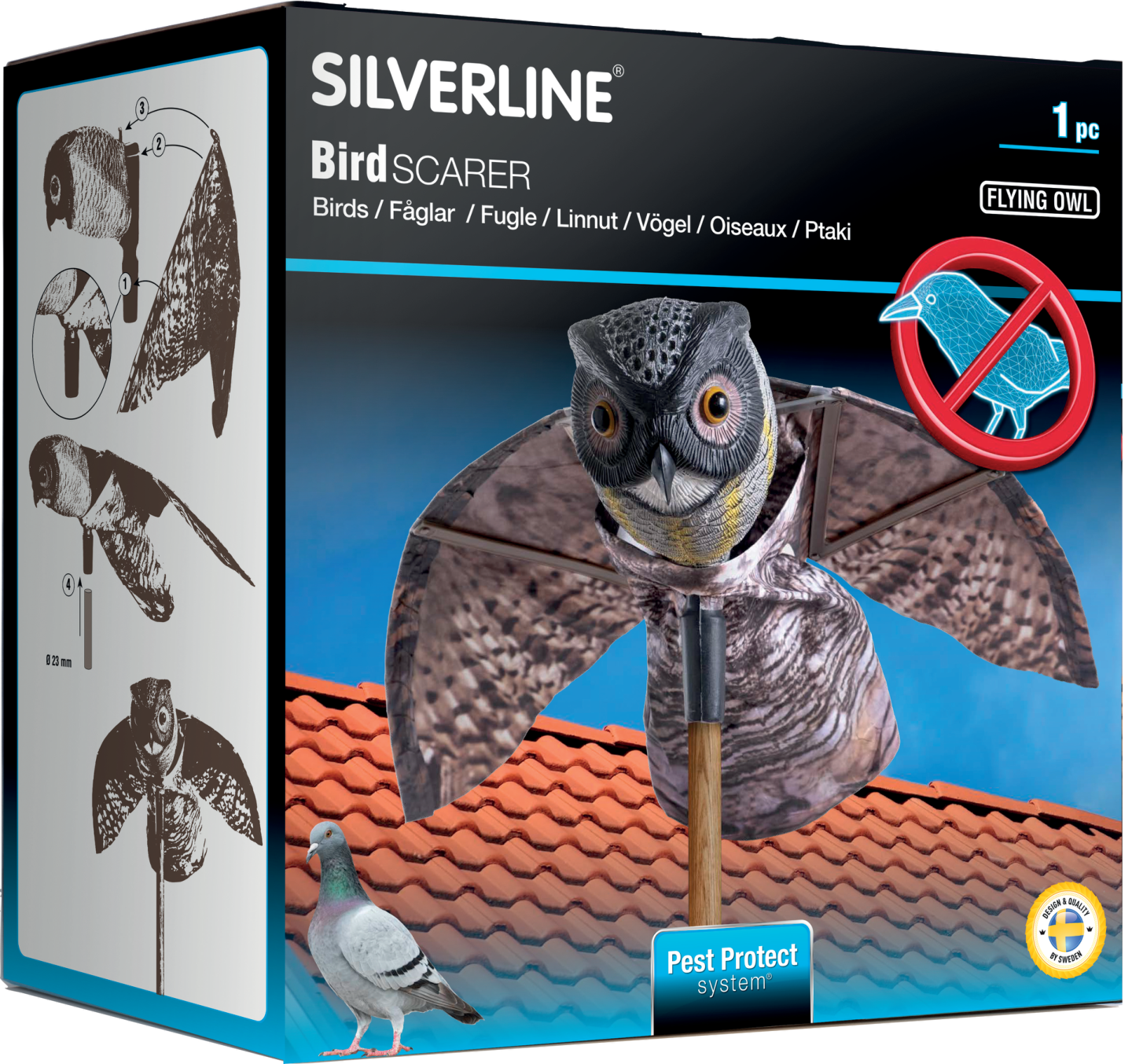 FÅGELSKRÄMMA SILVERLINE FLYING OWL UGGLA