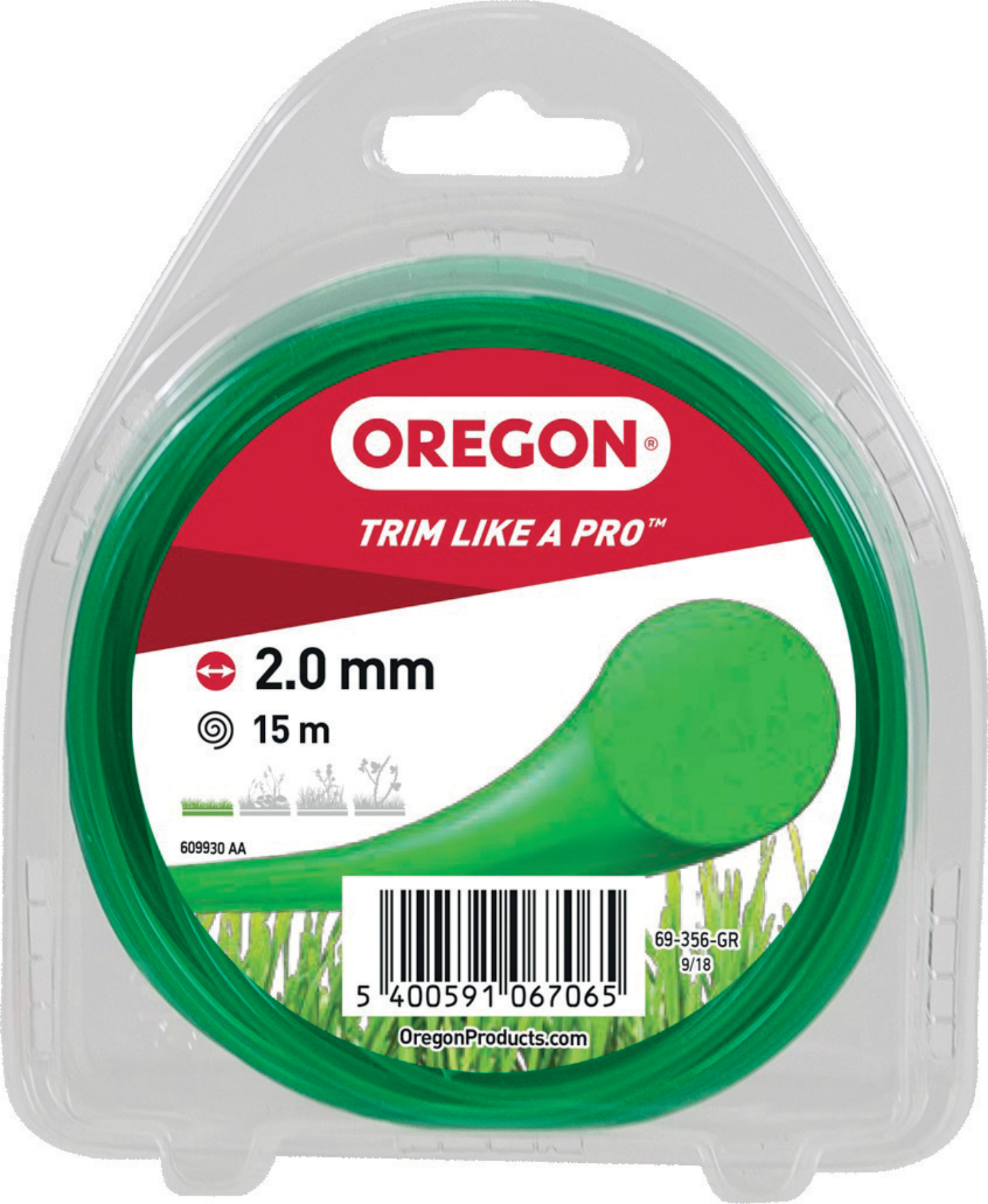 Siima Oregon vihreä 2,0mm 15m
