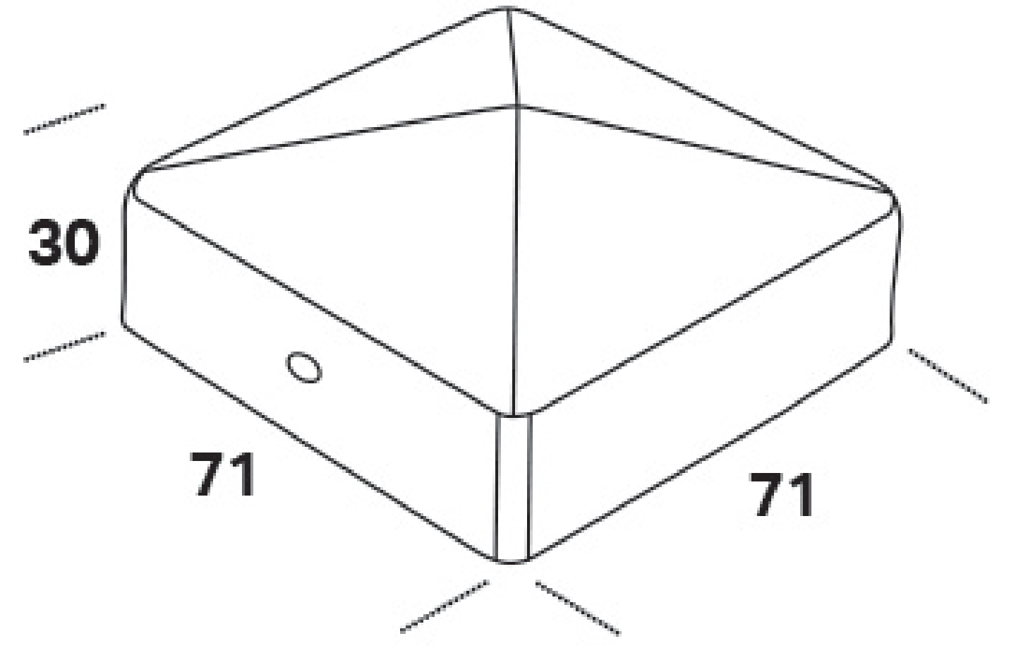 STOLPHATT 71MM VARMFÖRZINKAD