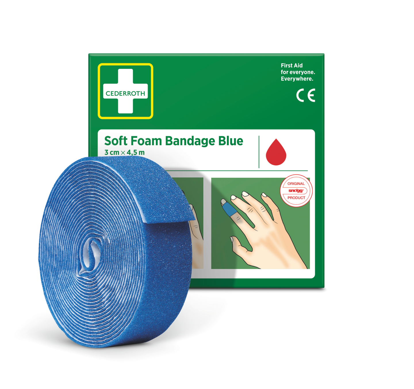 BANDAGE SOFT FOAM BLUE 3CM 4,5M