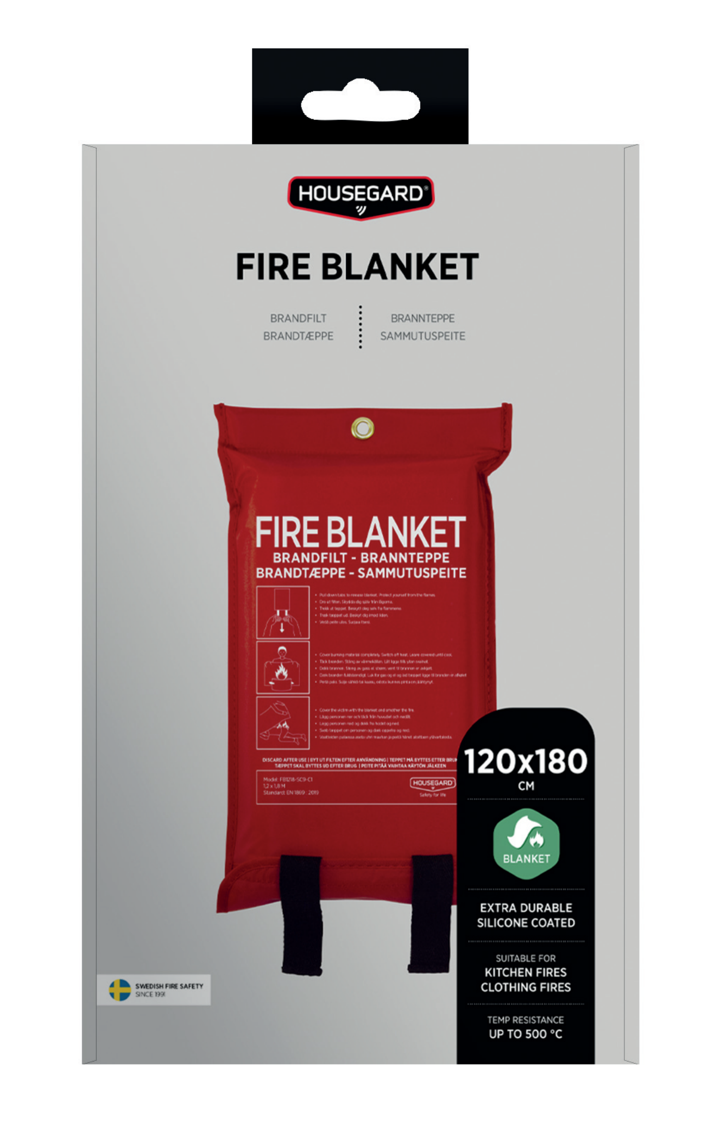 BRANDFILT RÖD 120X180 HOUSEGARD