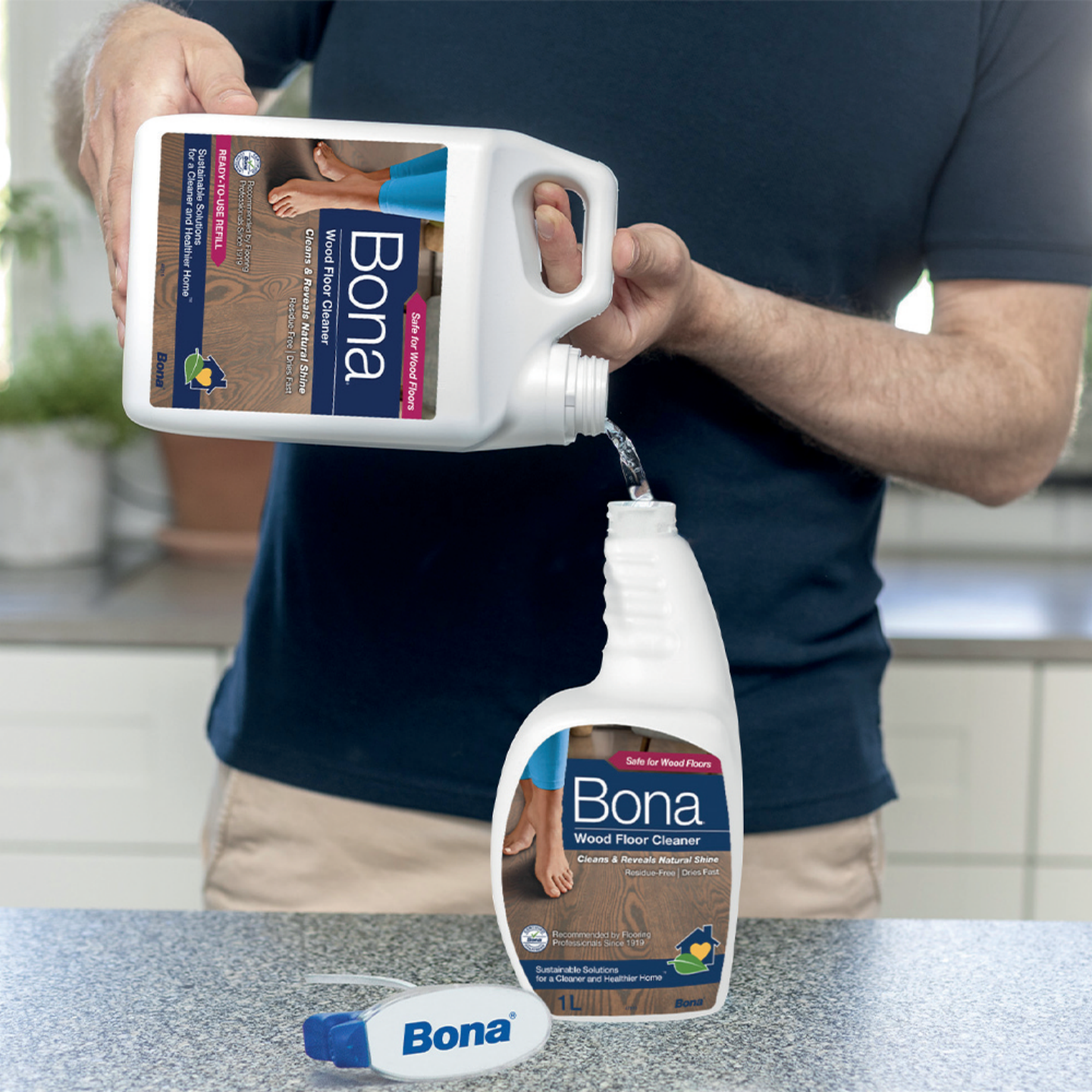 Puhdistusaine Bona puulattioille suihkepullo 1l
