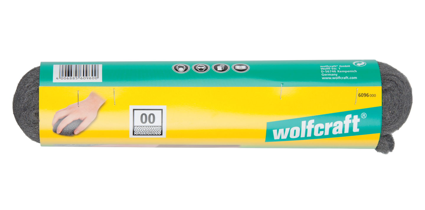 STÅLULL WOLFCRAFT 200G FINHETSGRAD 00