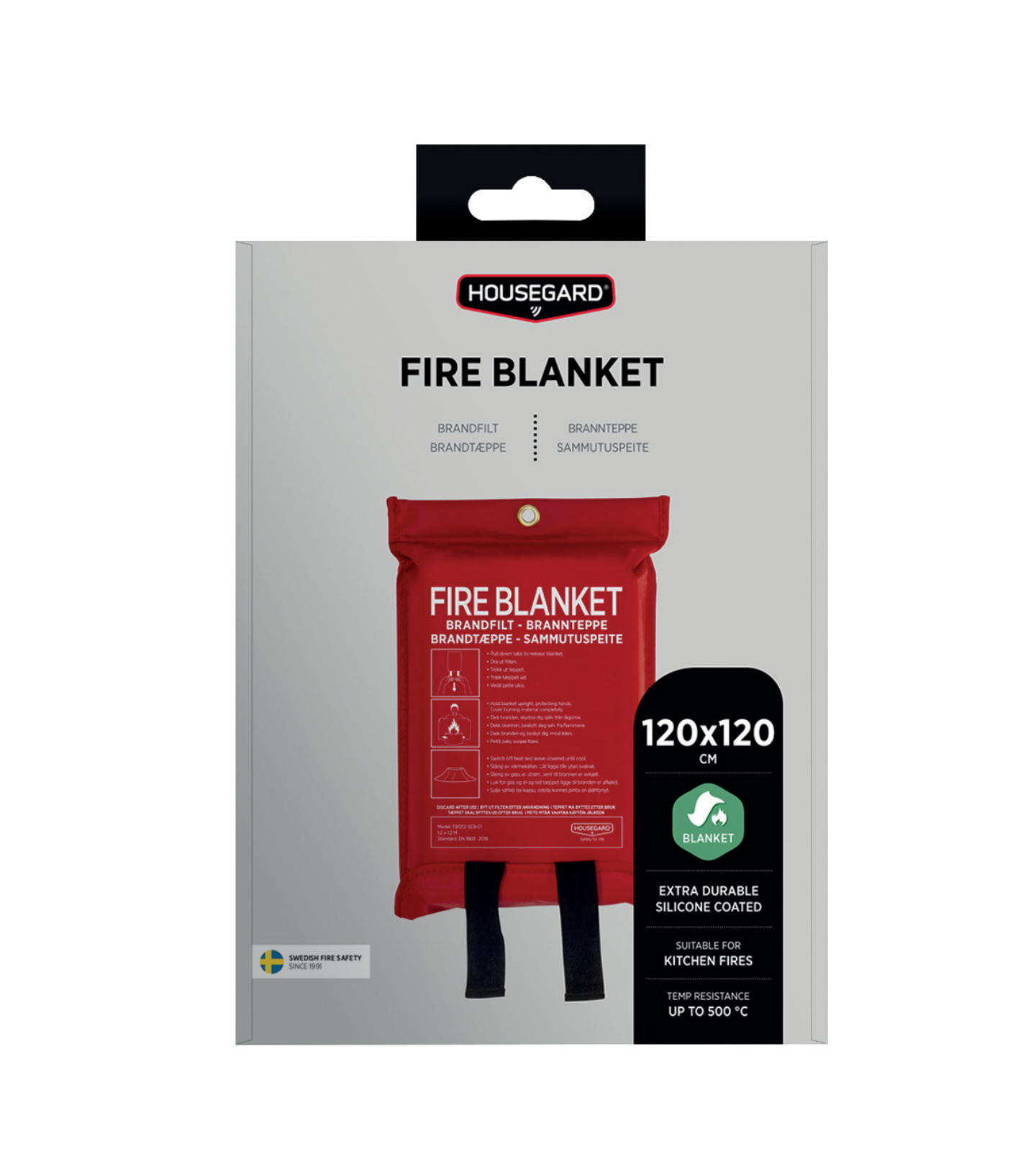 BRANDFILT HOUSEGARD RÖD 120X120
