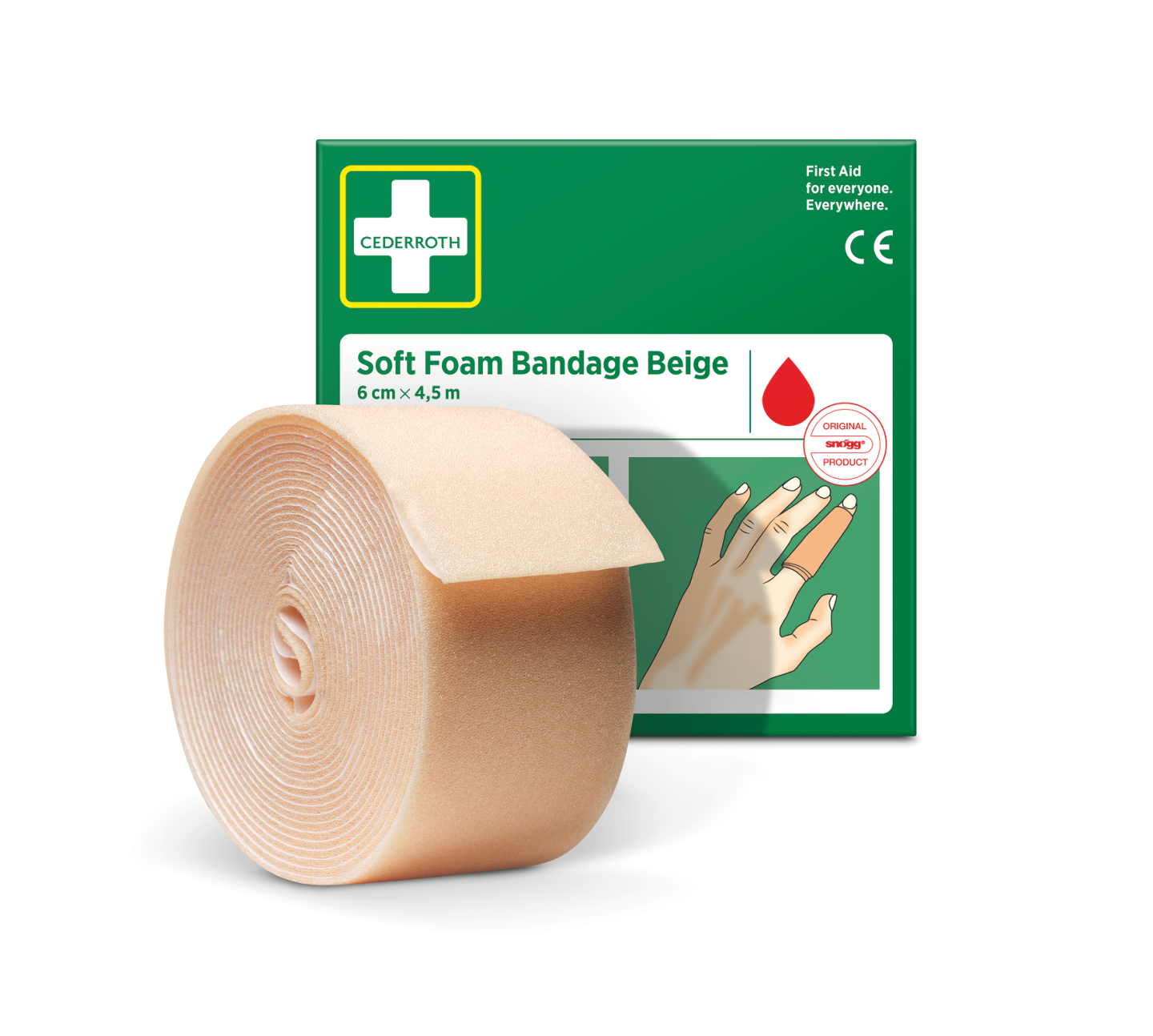 Laastari Cederroth Soft 6cm x 4,5m beige