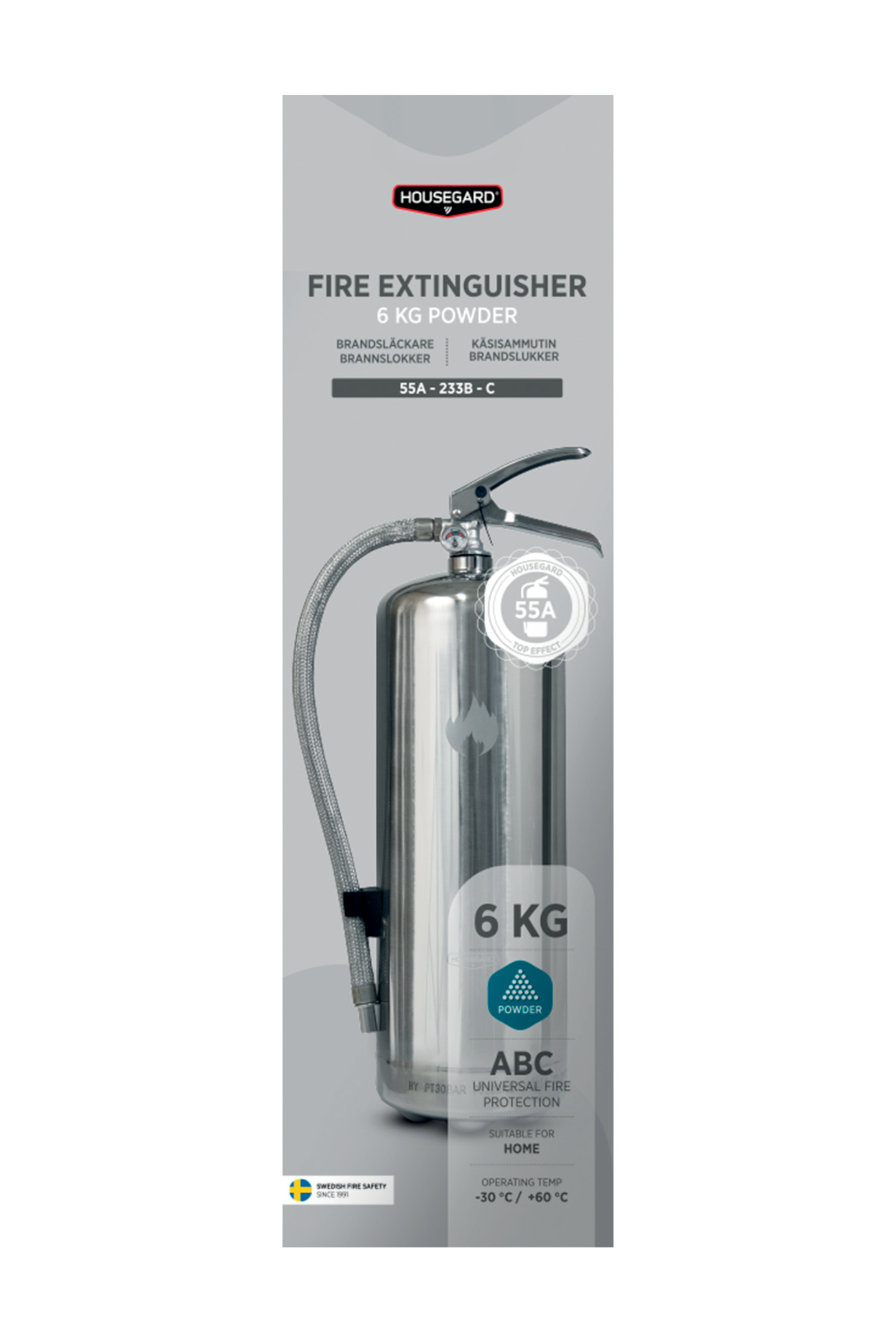 BRANDSLÄCKARE 55A DESIGN STÅL 6KG