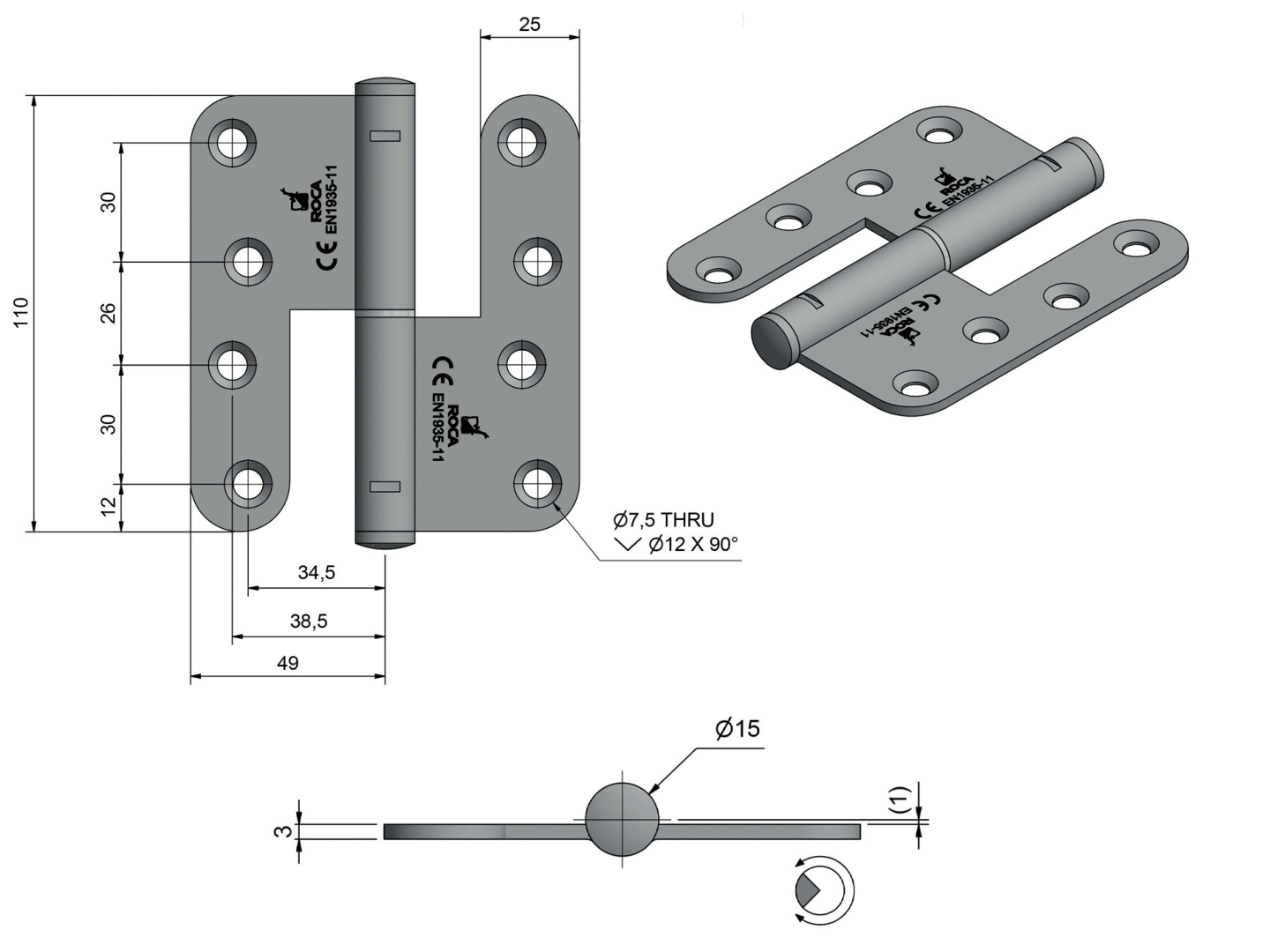GÅNGJÄRN 3228 BÅREBO RFR 110V