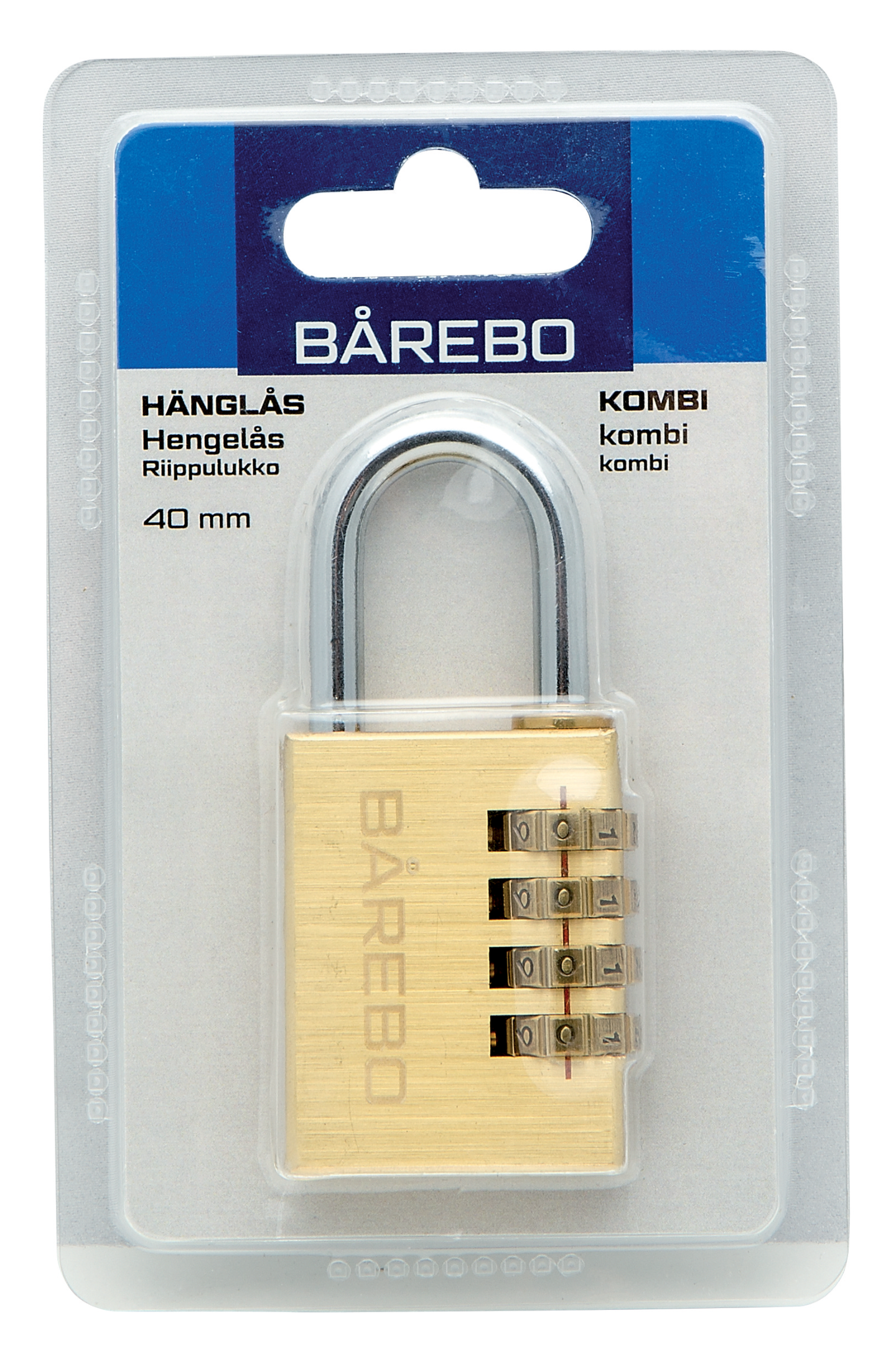HÄNGLÅS BÅREBO KOMBI 40MM SB