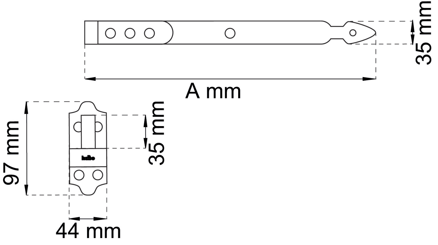HAKGÅNGJÄRN BÅREBO 214 FZV 300MM