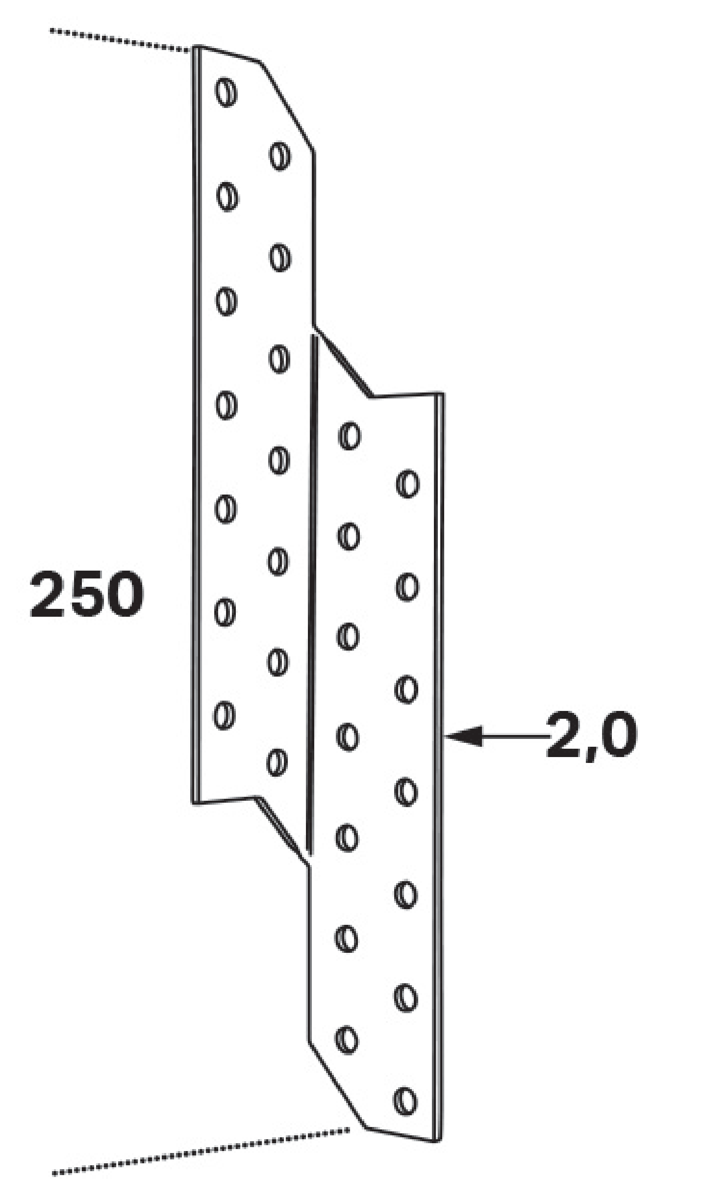 TAKÅSFÄSTE RRF 250X2 HÖ