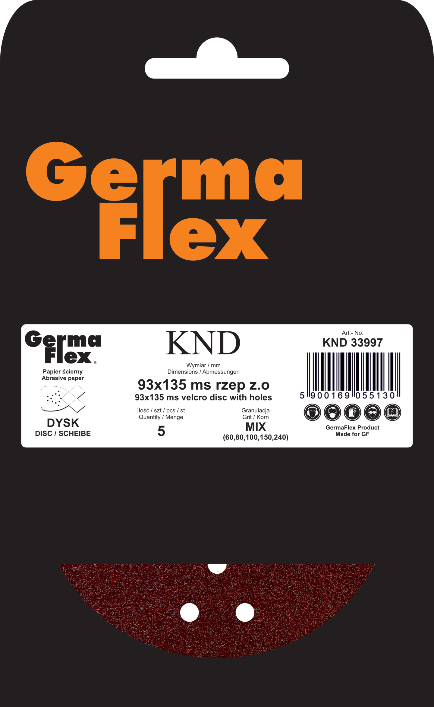 SLIPARK GERMAFLEX SLIPMUS 12H SORT, 93X135 H5ST