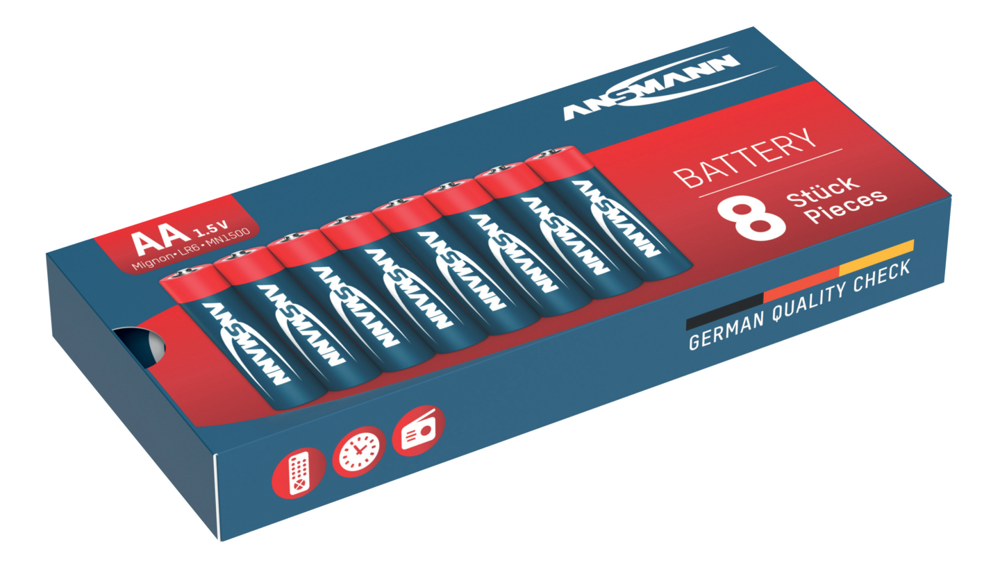 BATTERI ANSMANN AA/LR6 1,5V 8ST