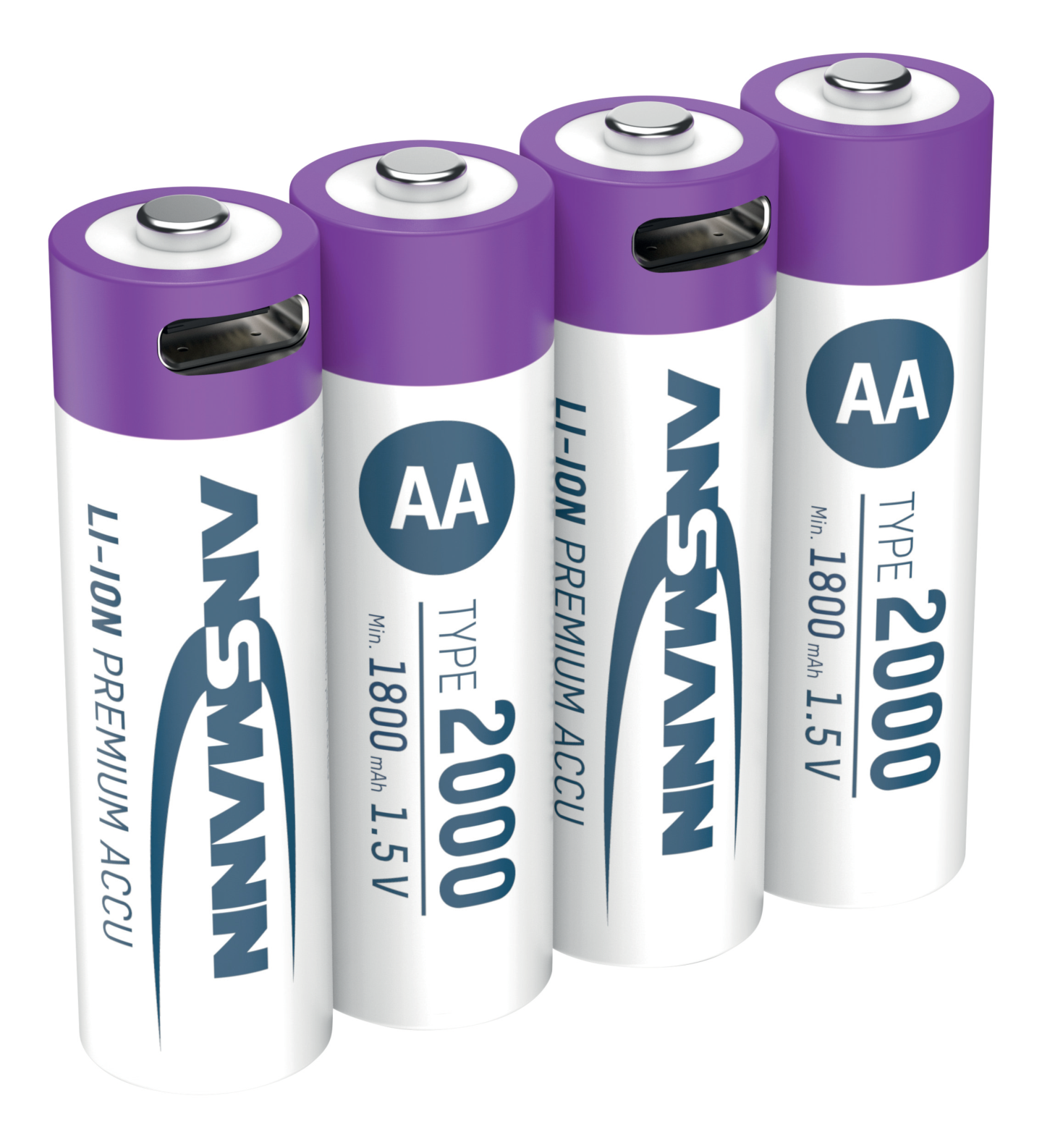 BATTERI ANSMANN LITHIUM AA LADDBART, 4ST